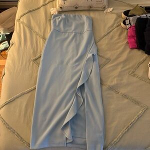 Lulu's Sky Blue Strapless Dress